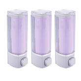 Kuber Industries Manual Shampoo & Soap Dispenser | Wall Mounted | Soap Dispenser for Kitchen & Bathroom | Refillable, Lightweight & Durable | Easy to Clean |Purple (Pack of 3)